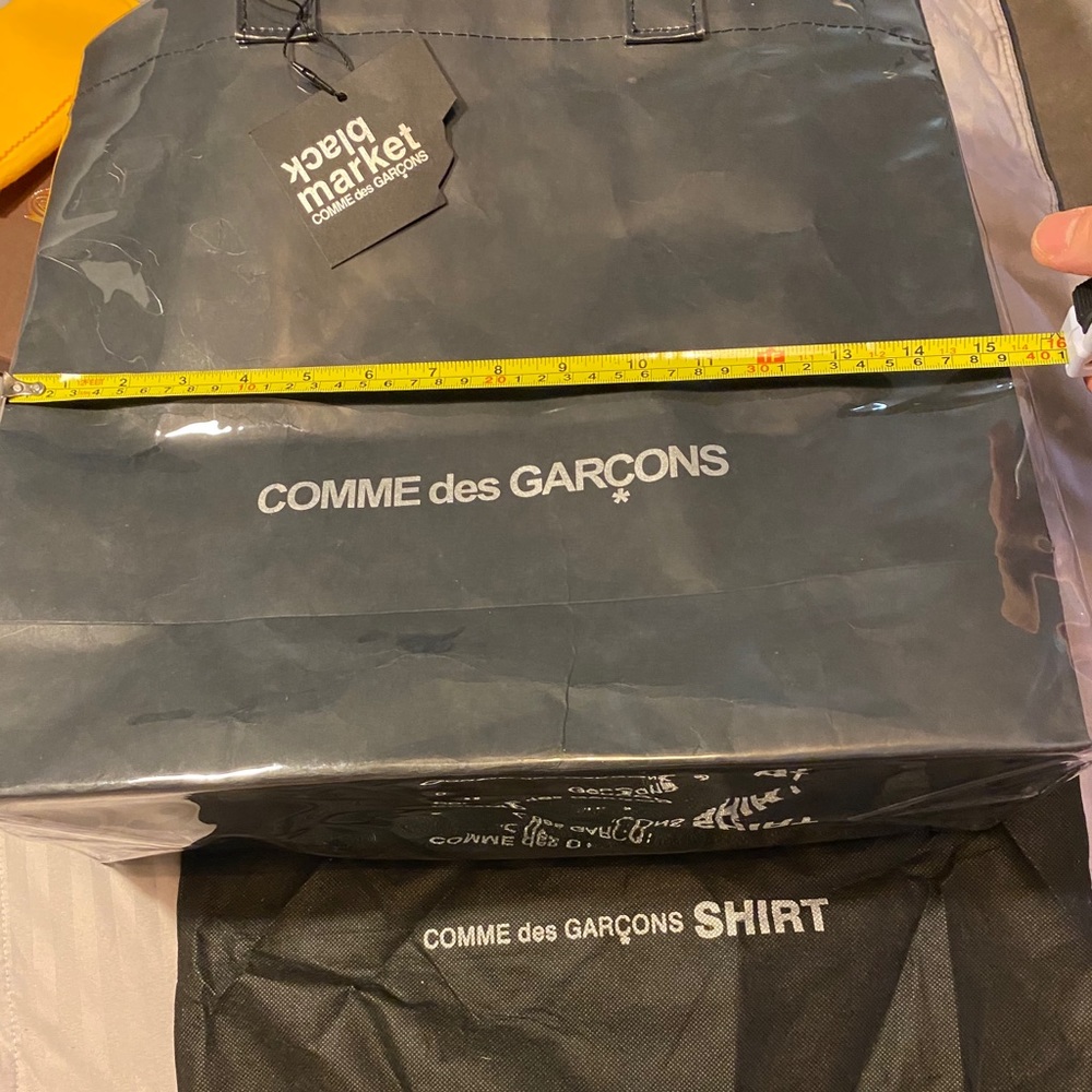 Comme de garçons PVC shopper tote bag black